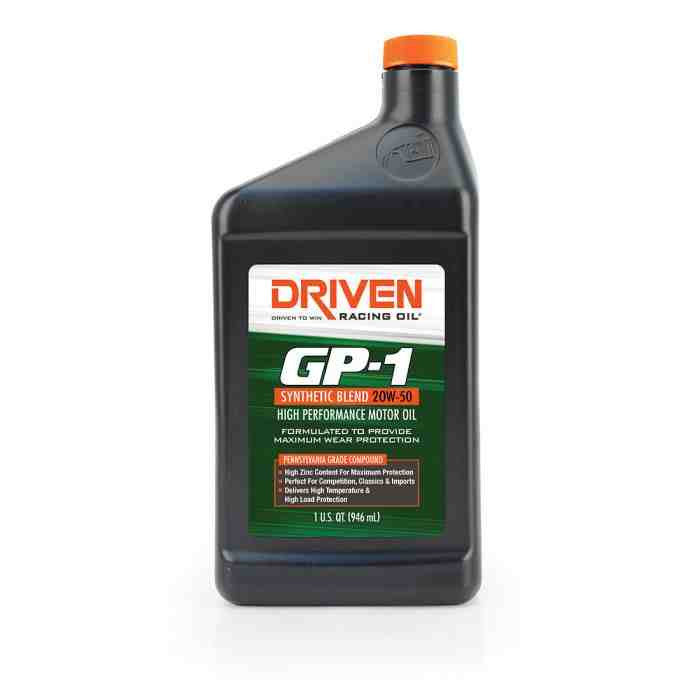 Driven Racing Oil GP-1 20W-50 Synthetic Blend High Performance Motor Oil – 1 Quart (19506)
