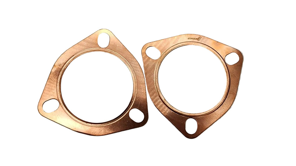 SPDZ1 3-Bolt Copper Exhaust Flange Gasket 2.5" & 3" | High Temp Reusable Seal