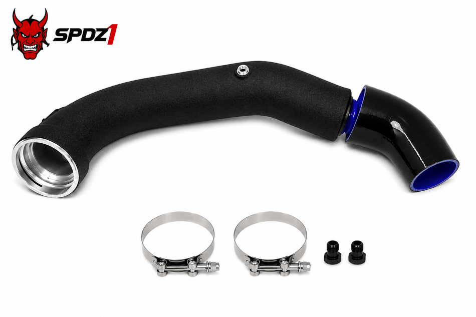 SPDZ1 Aluminum Charge Pipe Upgrade | BMW N55 E-Chassis | 135i • 335i • 335xi • 335is | Matte Black