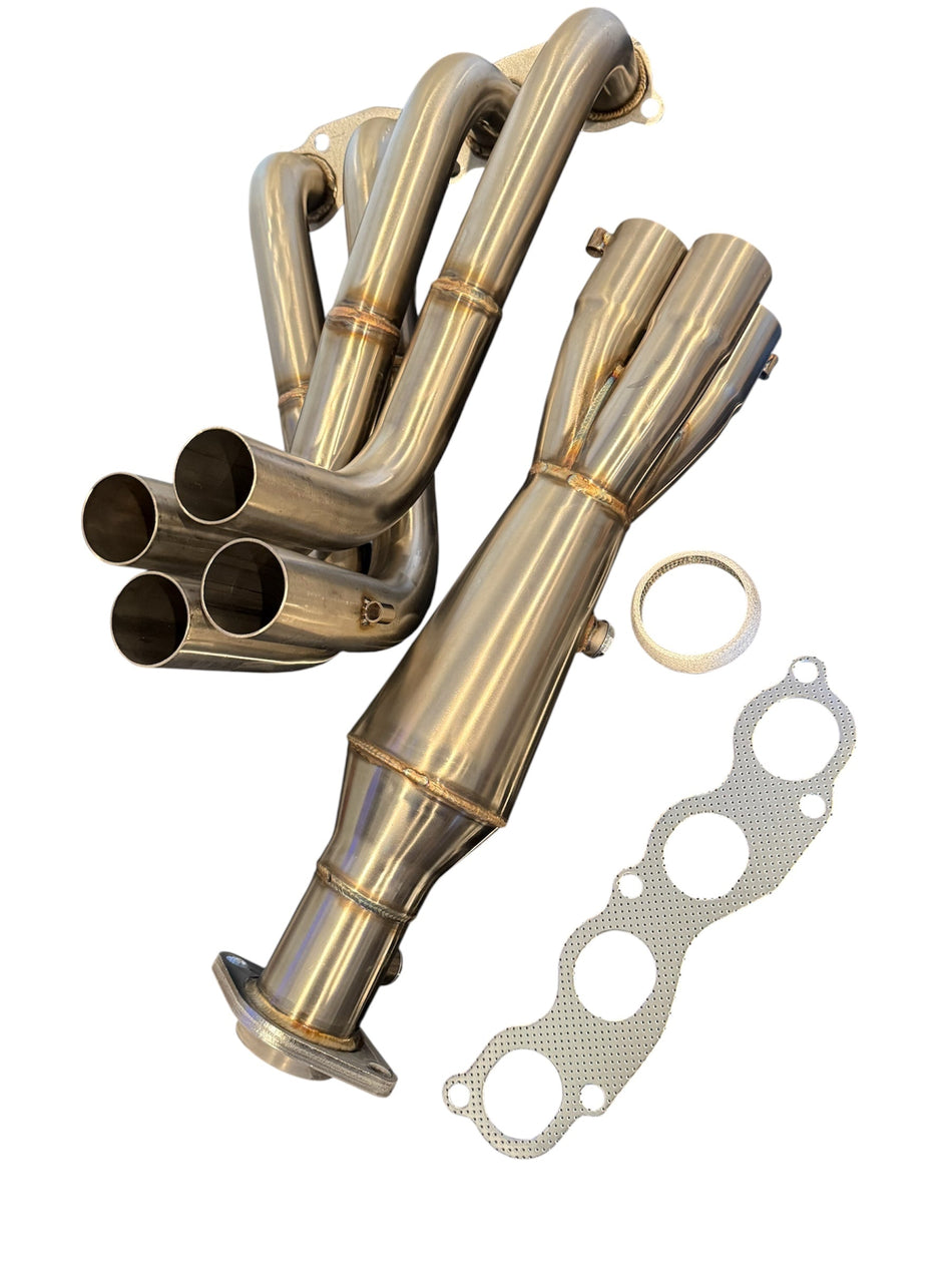 SPDZ1 K Swap K20 K24 Megaphone Exhaust Header 2 Bolt 4-1 Tri-Y EK EG DC2 Civic Pipe