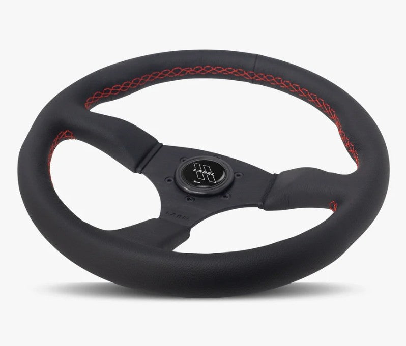 The Performa | Black Leather | Black Spoke | Red Stitch