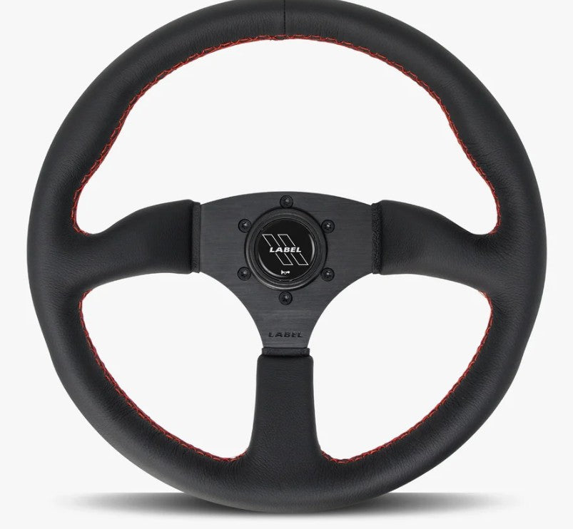 The Performa | Black Leather | Black Spoke | Red Stitch