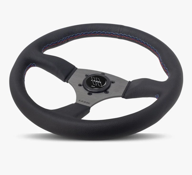 The Performa | Black Leather | Graphite Spoke | Bavarian Stitch