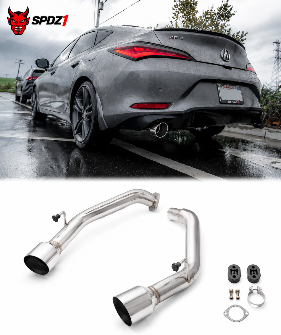 SPDZ1 Axle-Back Muffler Delete Exhaust — 2022+ Honda Civic 1.5T & 2023+ Acura Integra 1.5T | Stainless