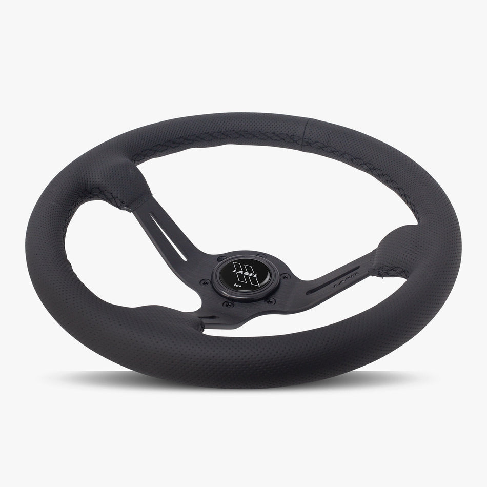 The Le Mans | Black Perforated Leather | Black Spoke | Black Stitch